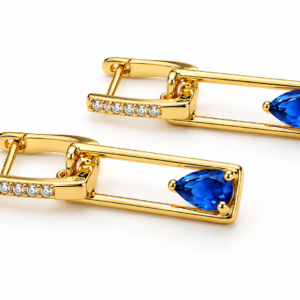 Aros Geométricos Cristal Azul